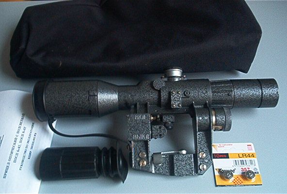 POSP 8x42. Sniper Rifle Scope. BelOmo. Big Knobs. SVD Mount